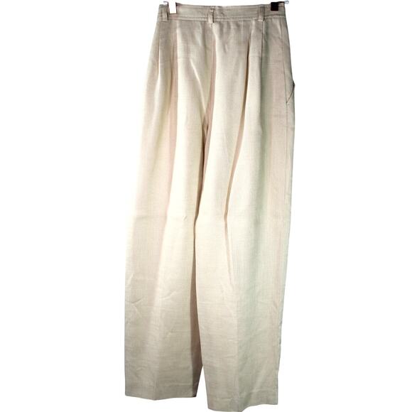VTG YSL Yves Saint Laurent double pleated high waist straight leg pants size 0 - Picture 3 of 11